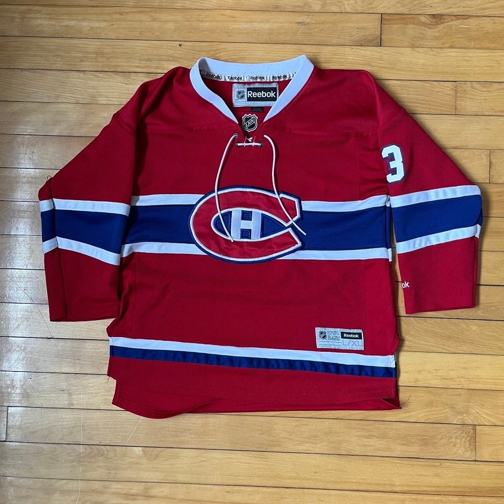 Reebok Montreal Canadiens Max Domi 13 NHL Jersey Youth L/XL Red Home Lace-Up